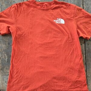 The North Face Men's Orange Short Sleeve Logo Tee
